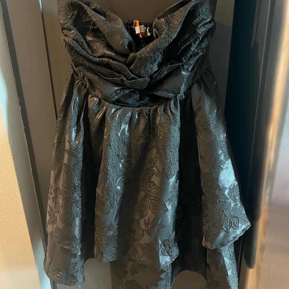 Anthropology black mini dress